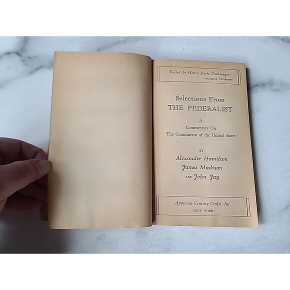 Selections From The Federalist Edited By Henry S. Commager Paperback - Picture 3 of 10